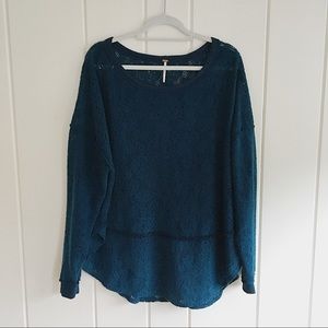 Free people long tunic lace long sleeve